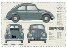 VW Beetle Type 114B 1949-50 Glass Cleaning Cloth